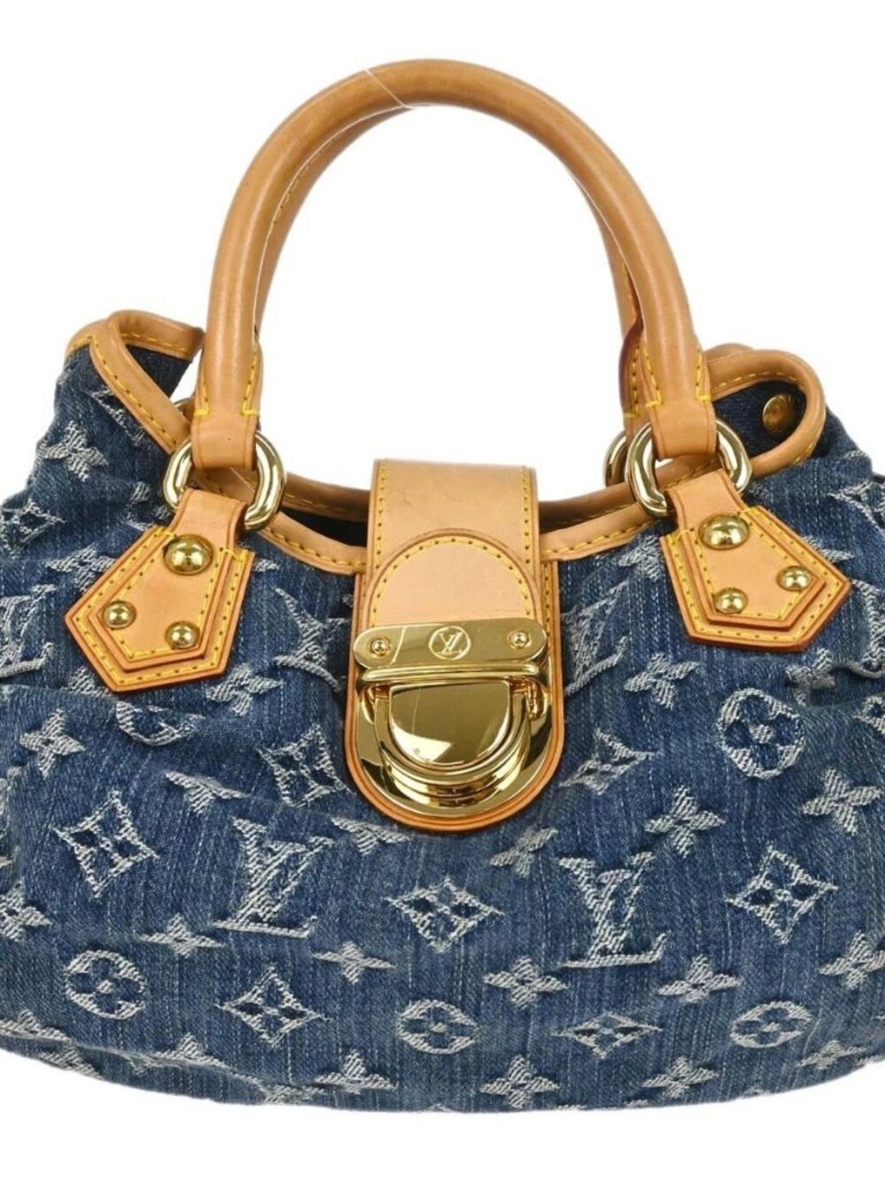 Louis Vuitton Blue Monogram Denim Pleaty Handbag M95020 VI0045 197660